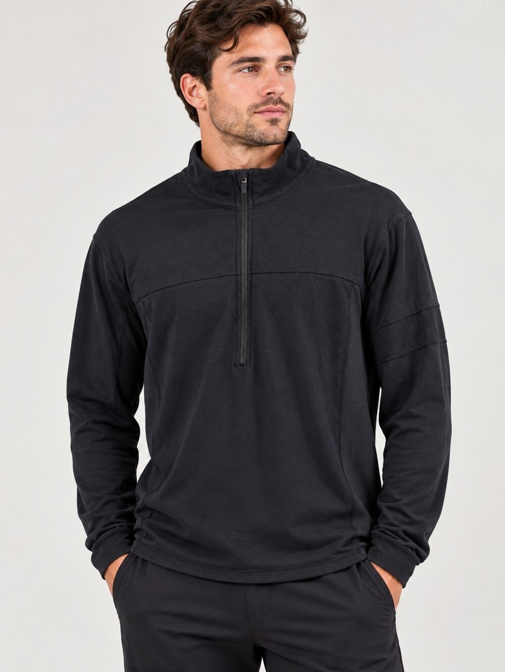 lululemon athletica Black Half-Zip Lightweight Pullover
